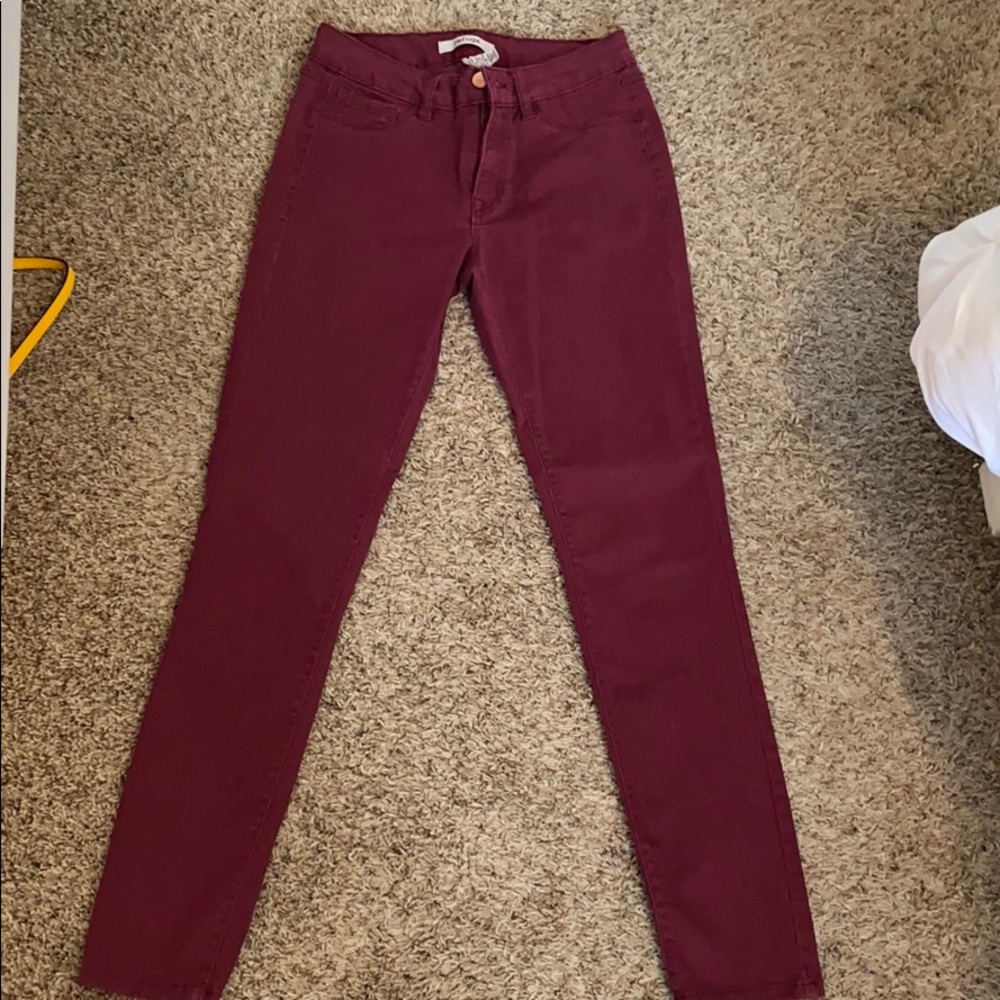Maroon jeans